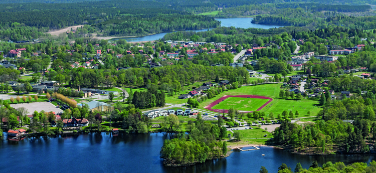 Flygfoto över Åtvidaberg